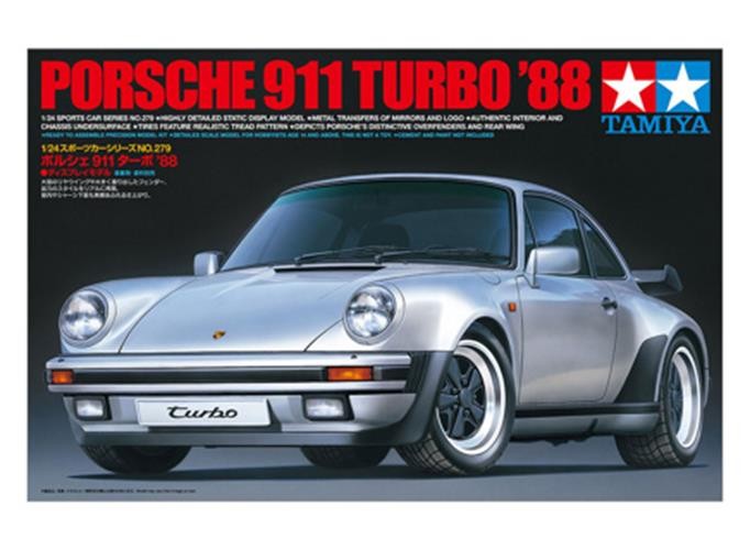 Tamiya Model Kit 1/24 1:24 Porsche 911 Turbo '88 SCALE MODEL CAR KIT 24279