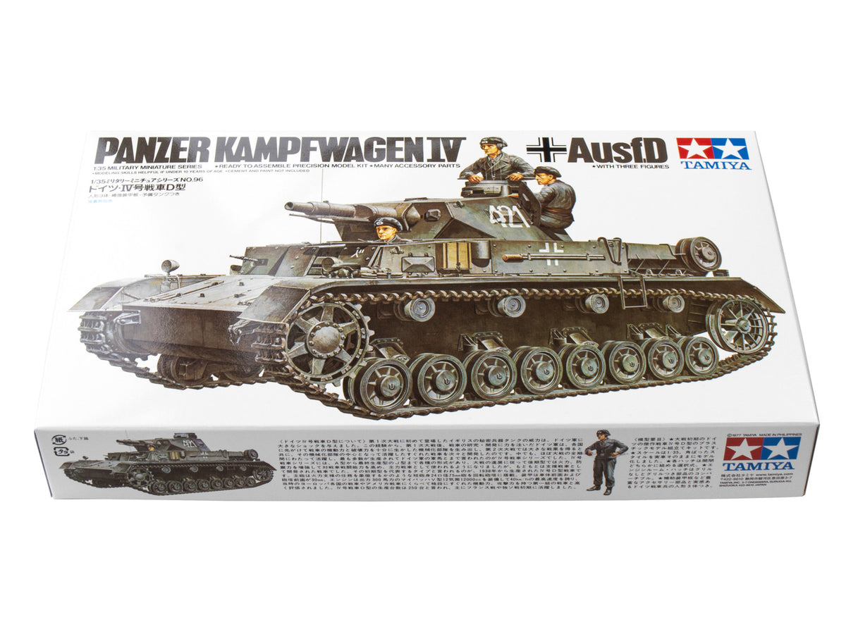 Tamiya 1/35 German Pz.Kpw IV Ausf.D Tank Model Kit Toys 35096