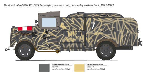 ITALERI 1/48 1:48 Opel Blitz Tankwagen Kfz. 385 Battle of Britain 80th 2808