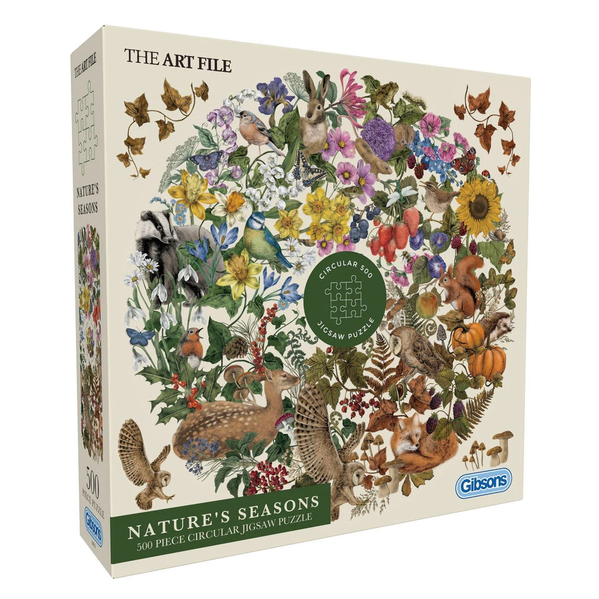Gibsons Games The Art File: Nature's Seasons 500 Piece Jigsaw Puzzle Toys G3710