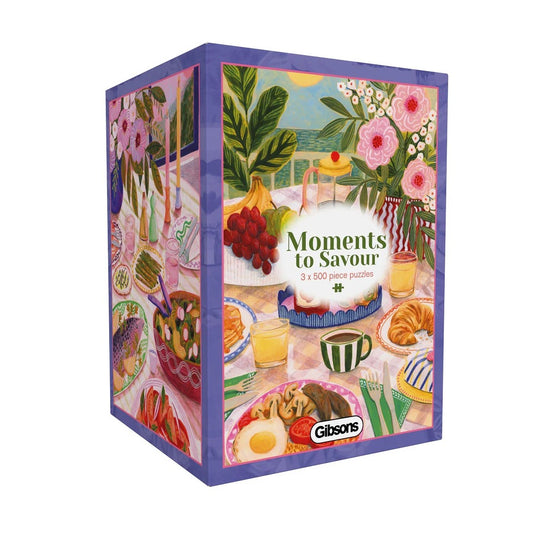Gibsons Games Moments To Savour 3 x 500 Piece Jigsaw Puzzle Toys G5503