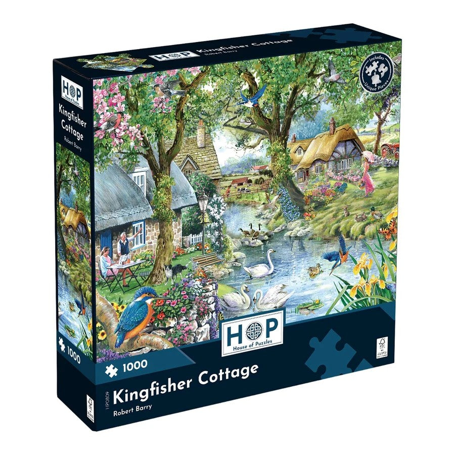 House Of Puzzles Kingfisher Cottage 1000 Piece Jigsaw Puzzle Toys HP0809
