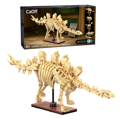 CaDA Building Bricks Stegosarus Dinosaur Fossils 297 Piece Model Kit C59012W