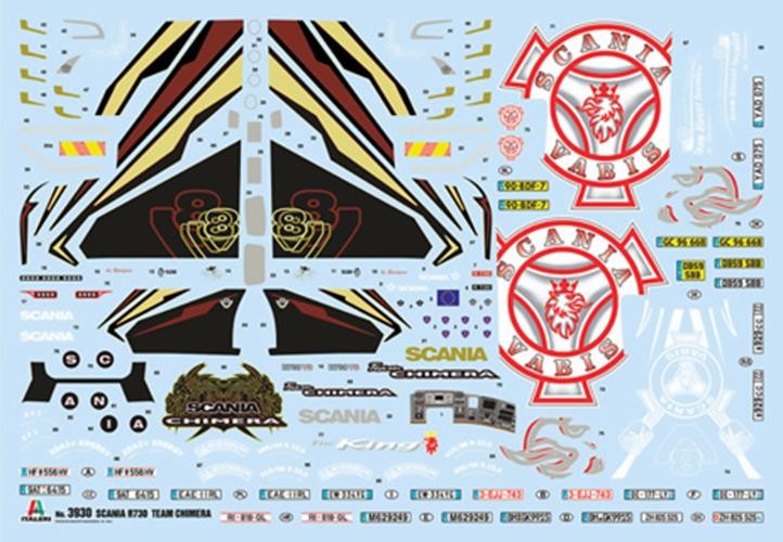 ITALERI 1:24 SCANIA R730 STREAMLINE - CHIMERA SCALE MODEL KIT 3930