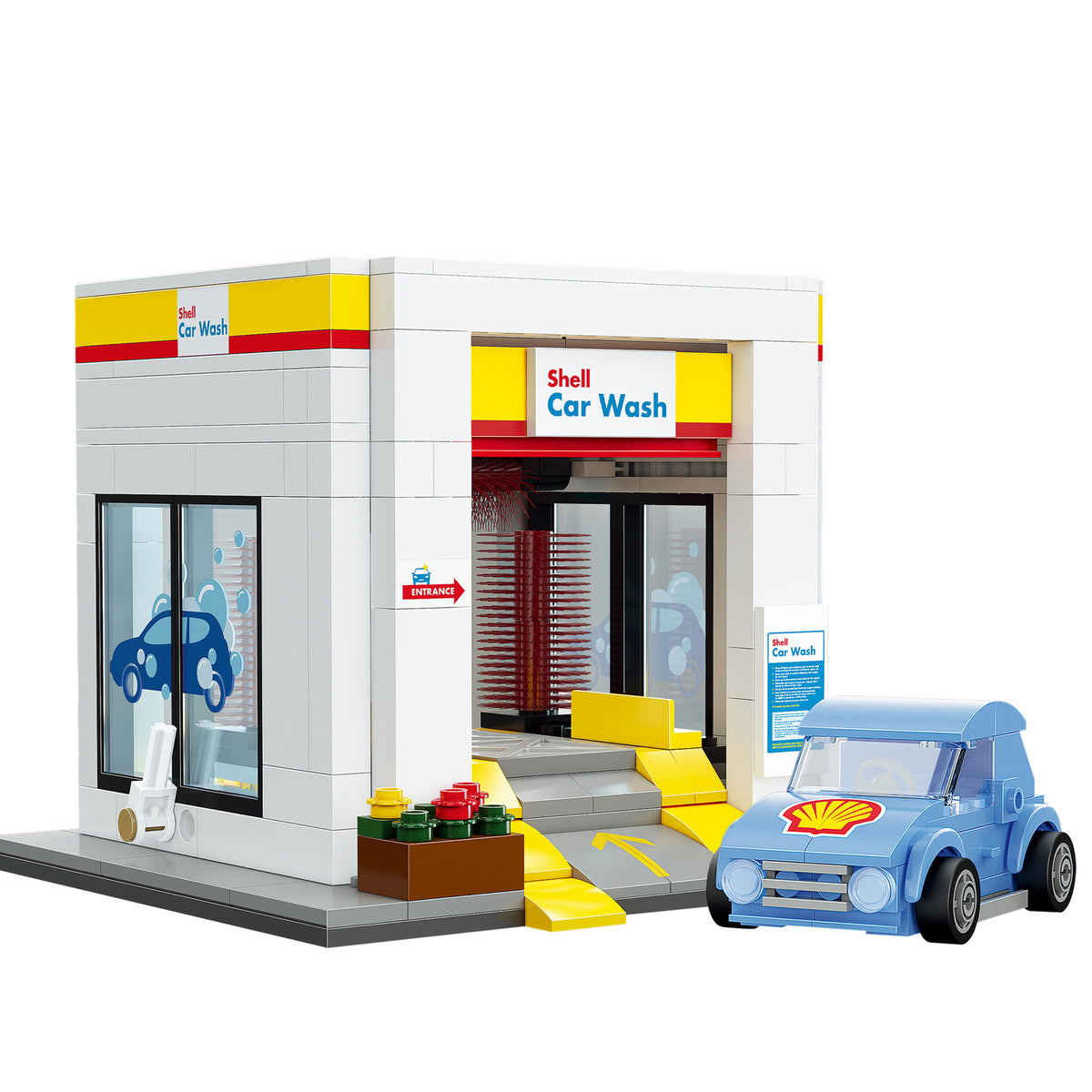 CaDA Building Bricks Shell Car Wash 294 Pieces Model Kit Toys C66030W