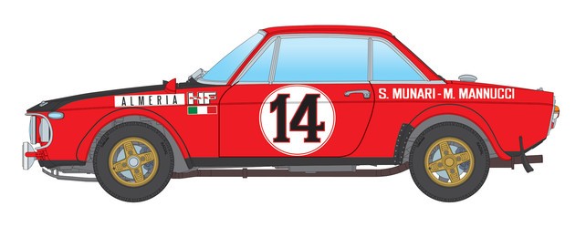 ITALERI 1:24 1/24 Lancia Fulvia HF Rally Monte Carlo 1972 MODEL CAR KIT 3670