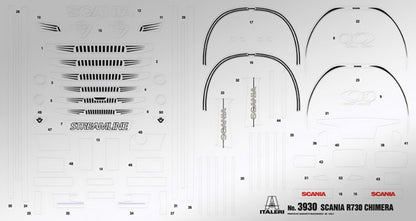 ITALERI 1:24 SCANIA R730 STREAMLINE - CHIMERA SCALE MODEL KIT 3930