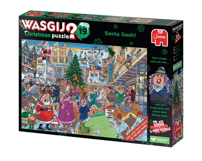 Jumbo Wasgij Christmas 19 Santa Dash 2 x 1000 Piece Jigsaw Puzzle