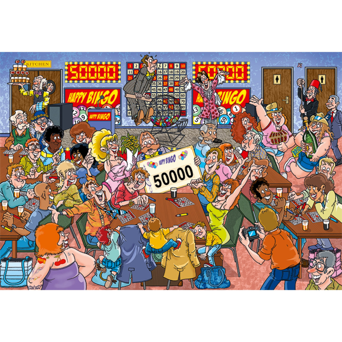 Jumbo Wasgij Mystery 19 Bingo Blunder 1000 Piece Jigsaw Puzzle Toys