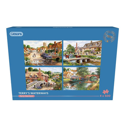 Gibsons Terry's Waterways 4 x 500 Piece Jigsaw Puzzle G5070