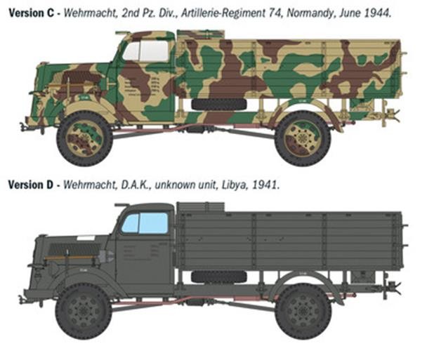ITALERI 1/35 1:35 Kfz. 305 Opel Blitz Typ A 4x4 MILITARY MODEL KIT 6760