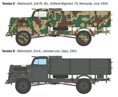 ITALERI 1/35 1:35 Kfz. 305 Opel Blitz Typ A 4x4 MILITARY MODEL KIT 6760