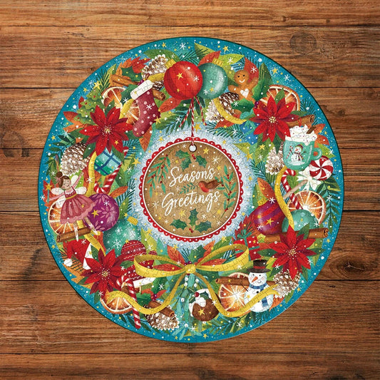 Gibsons Games Seasons Greetings Circular 500 Piece Jigsaw Puzzle Toys G3707
