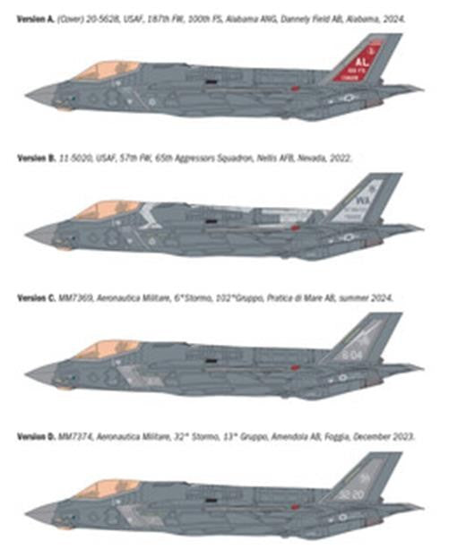 ITALERI 1/48 1:48 F-35A Lightning II (Beast Mode) MILITARY MODEL KIT 2836