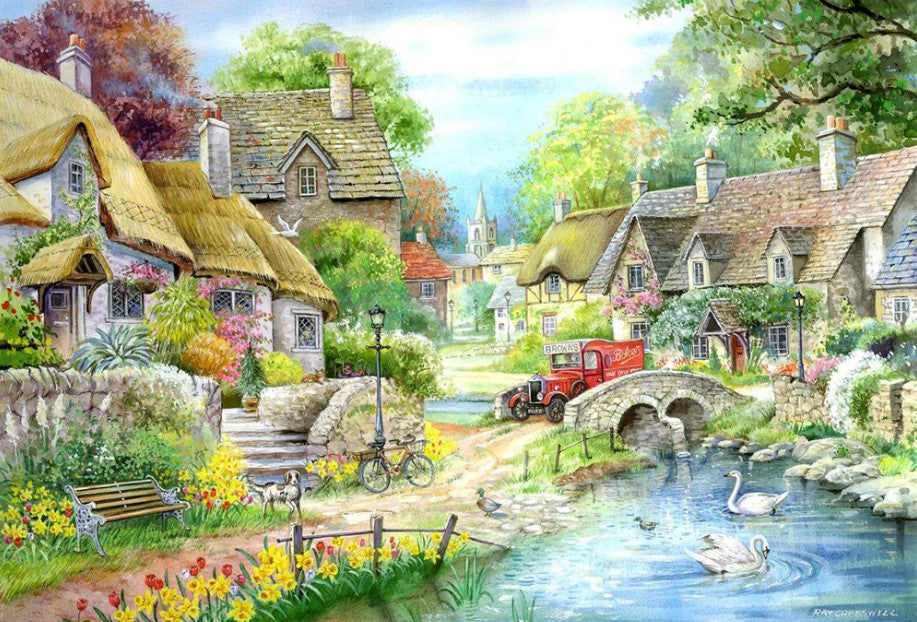 Ravensburger A Day By The River 1000 Piece Jigsaw Puzzle Toys