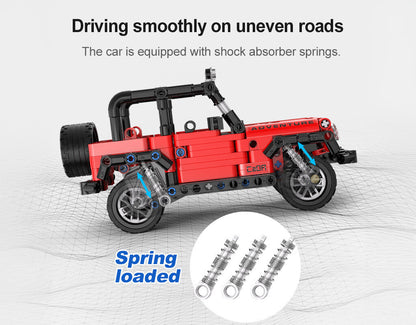 CaDA Building Bricks Red Adventure Off Roader Vehicle 317 Pcs Kit Toys C52027W