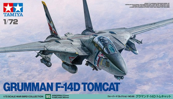 Tamiya 1/72 1:72 Grumman F-14D Tomcat SCALE MILITARY MODEL KIT 60795