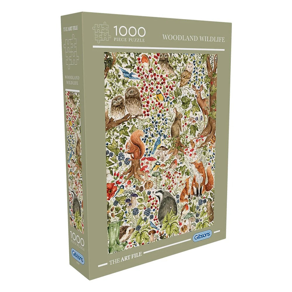 Gibsons Games The Art File: Woodland Wildlife 1000 Piece Jigsaw Puzzle G7217