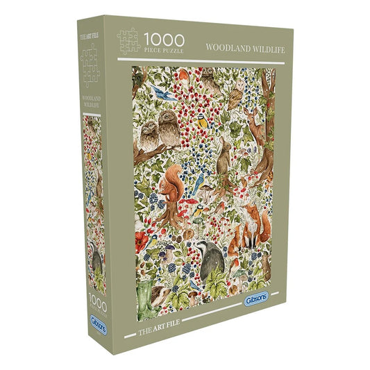 Gibsons Games The Art File: Woodland Wildlife 1000 Piece Jigsaw Puzzle G7217