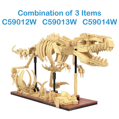CaDA Building Bricks Velociraptor Dinosaur Fossils 256 Piece Model Kit C59014W