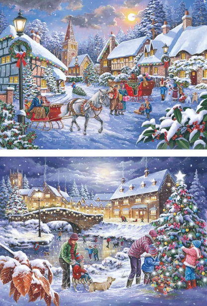 House Of Puzzles Christmas Is Coming 2 x Big 500 Piece Jigsaw Puzzle Toys HP0720