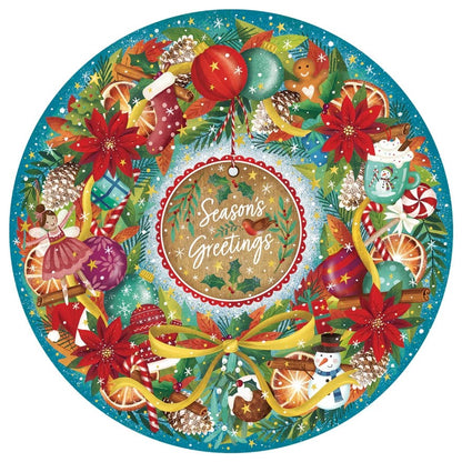 Gibsons Games Seasons Greetings Circular 500 Piece Jigsaw Puzzle Toys G3707