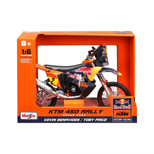 Maisto 1:6 1/6 MOTORBIKE RED BULL KTM 450 RALLY DAKAR 2024 (#2 PRICE) MX