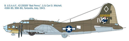 ITALERI 1/72 1:72 B-17F Flying Fortress SCALE MODEL KIT 1487