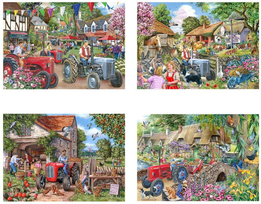 House Of Puzzles Farmer's Friends 4 x Big 250 Piece Jjigsaw Puzzle Toys HP0770