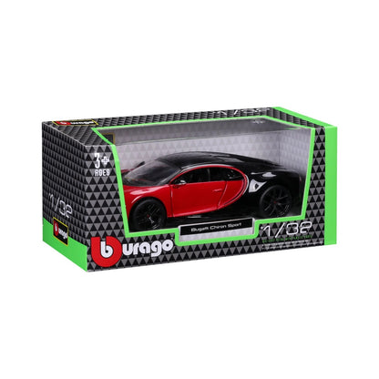 BURAGO 1:32 1/32 BUGATTI CHIRON SPORT WINDOW BOX DIE CAST MODEL B18-43061