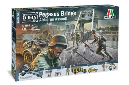 ITALERI 1:72 1/72 Pegasus Bridge Glider Assault MODEL SCENE KIT 6194
