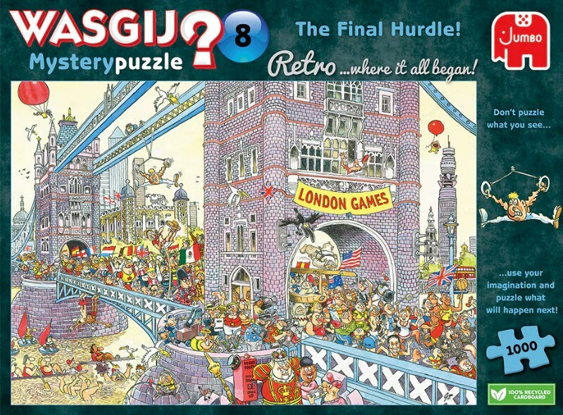 Jumbo Wasgij Retro Mystery 8 The Final Hurdle 1000 Piece Jigsaw Puzzle Toys