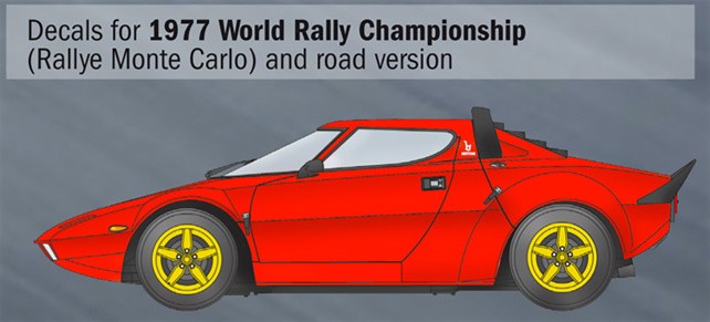 ITALERI 1:24 1/24 Lancia Stratos HF Model kit 3654
