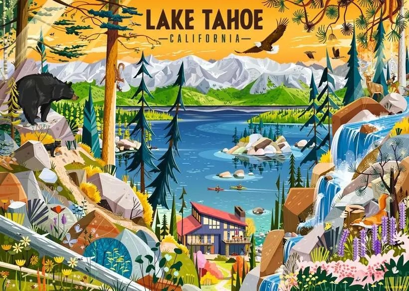 Ravensburger Sacred Lake Tahoe 1000 Piece Jigsaw Puzzle