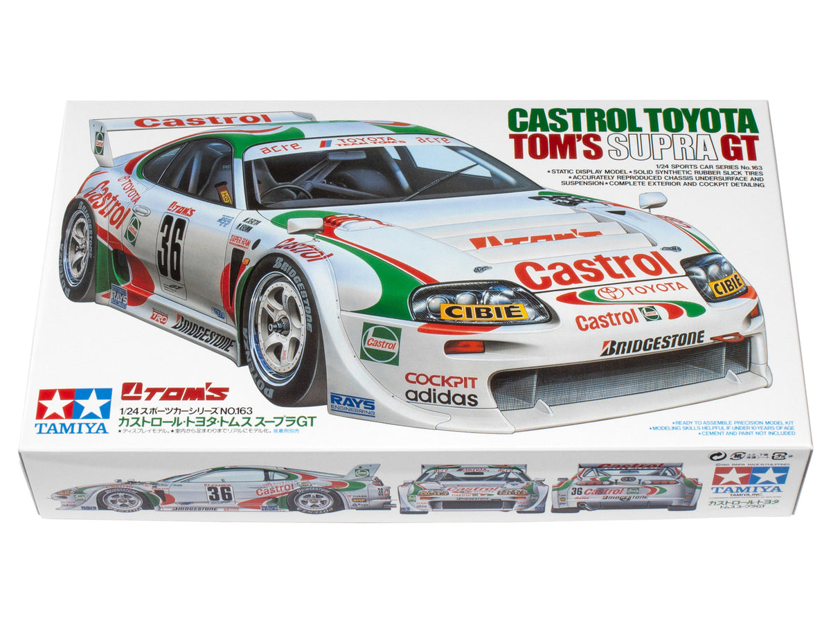 Tamiya Castrol Toyota Tom's Supra GT Car Model Kit Vehicle Toys 24163