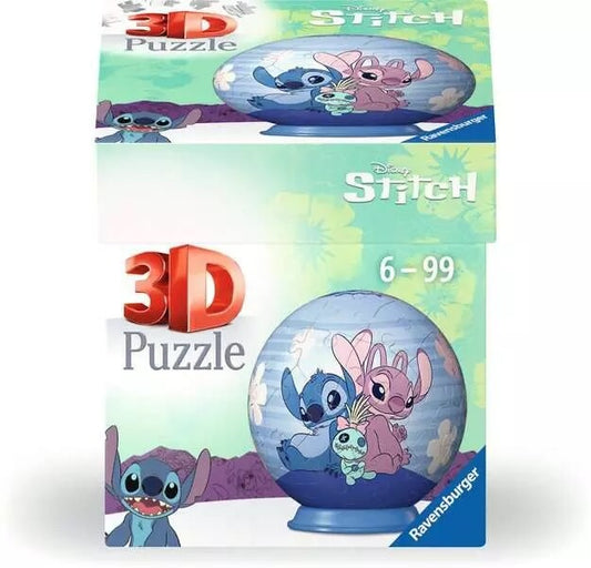 Ravensburger Disney Stitch & Angel 3D Puzzle Ball 54 Piece Jigsaw Puzzle Toys