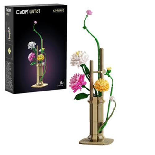 CADA BUILDING BLOCK KIT Oriental Floral Art: Spring - 613 pcs C59023W