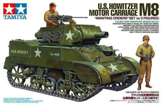 Tamiya Model Kit 1/35 1:35 US Howitzer Motor Carriage M8 Tank Model Kit 35312