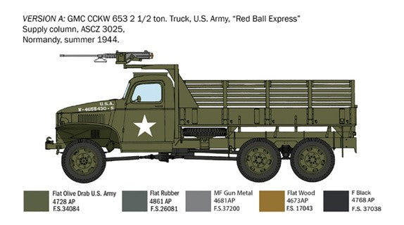 ITALERI 1/35 1:35 GMC 2 1/2 Ton, 6x6 truck RR SCALE MODEL KIT 6271