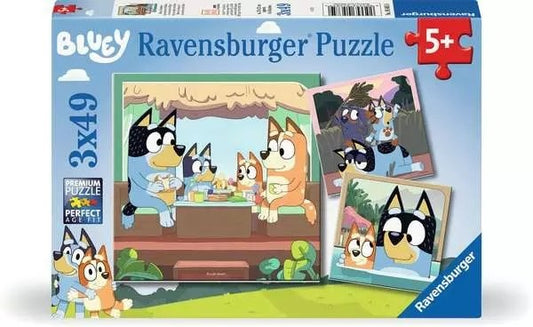 Ravensburger Bluey 3 x 49 Piece Jigsaw Puzzle Toys Childrens Jigsaws
