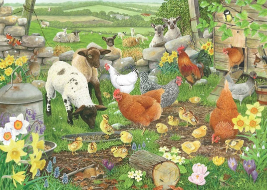 House Of Puzzles Spring Chickens BIG 500 Piece Jigsaw Puzzle Toys HP0811