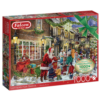Jumbo Falcon Letters For Santa 2 x 1000 Piece Jigsaw Puzzle Toys Christmas