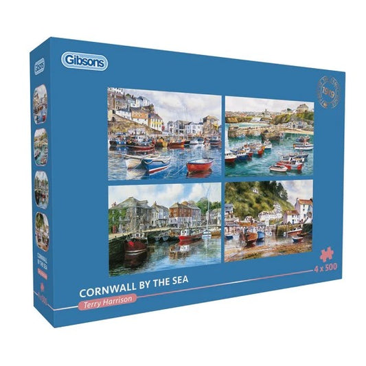 Gibsons Cornwall By The Sea 4 x 500 Piece Jigsaw Puzzle G5073