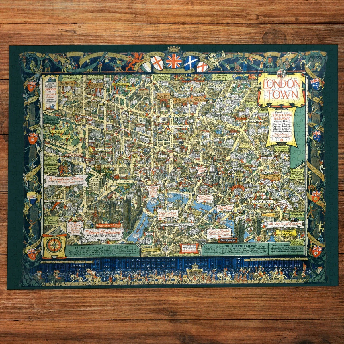 Gibsons London Town By Southern Railway 1000 Piece Jigsaw Puzzle G7185