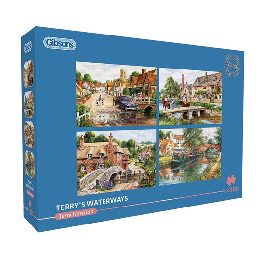 Gibsons Terry's Waterways 4 x 500 Piece Jigsaw Puzzle G5070