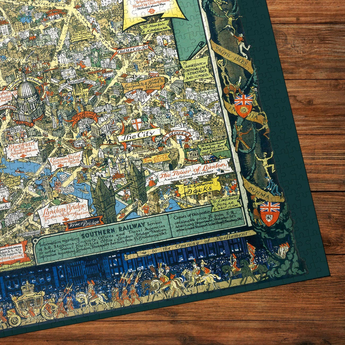 Gibsons London Town By Southern Railway 1000 Piece Jigsaw Puzzle G7185
