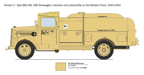 ITALERI 1/48 1:48 Opel Blitz Tankwagen Kfz. 385 Battle of Britain 80th 2808