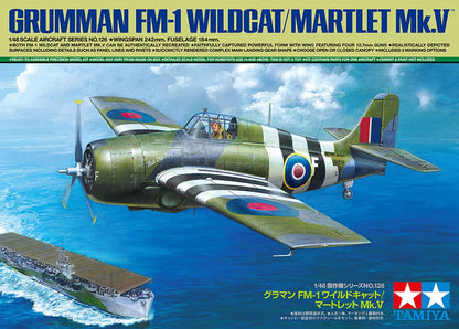 Tamiya Model Kit Grumman FM.1 Wildcat/Martlet Mk.V Plane Model Kit Toys 61126
