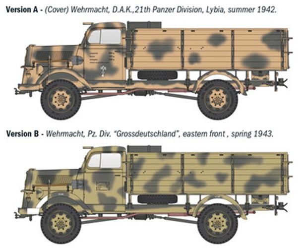 ITALERI 1/35 1:35 Kfz. 305 Opel Blitz Typ A 4x4 MILITARY MODEL KIT 6760