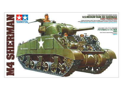 Tamiya Model Kit US M4 Sherman Tank (Early Production) Tank Model Kit 1:35 35190